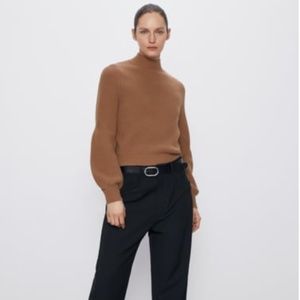 Zara knit sweater in taupe brown